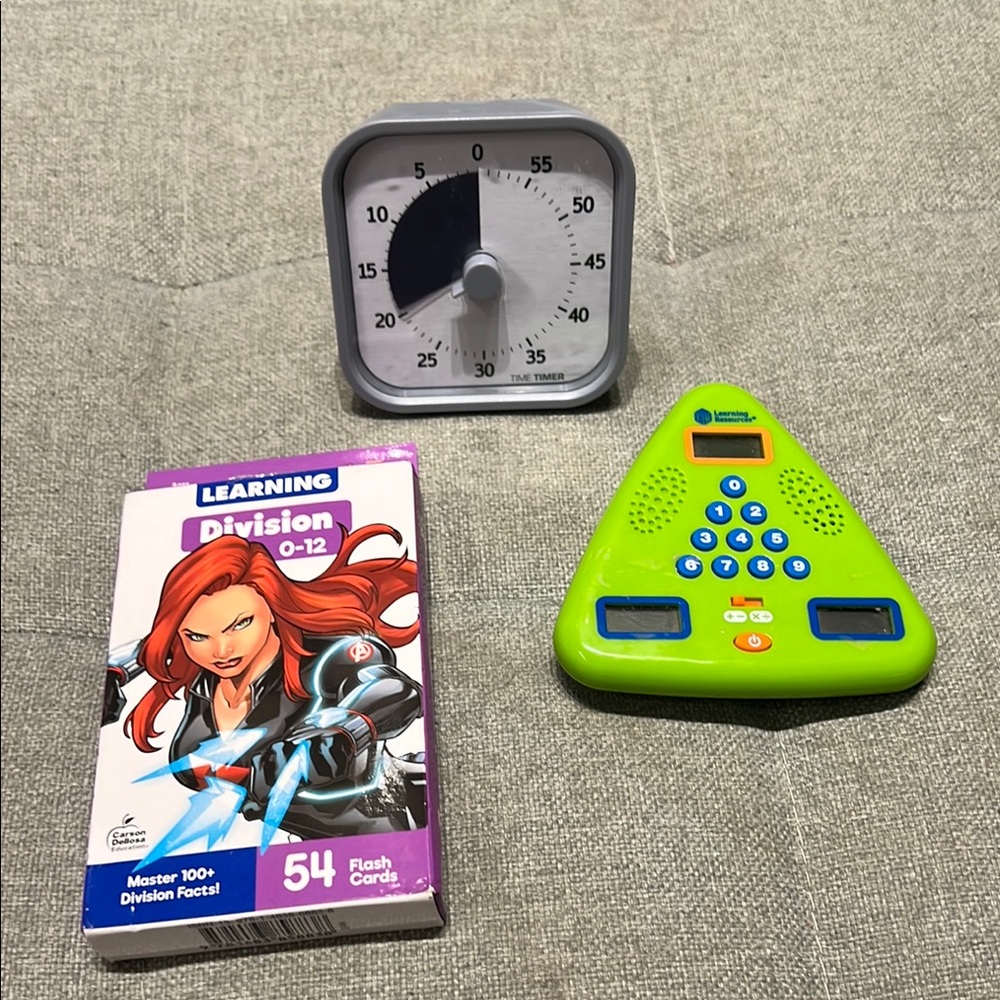 Time Timer MOD, Minute math electronic flash card device, Marvel flash cards